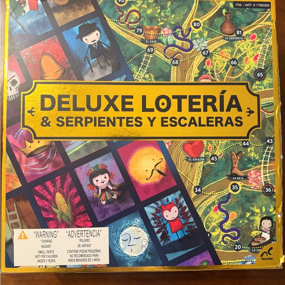 New Deluxe Loteria & Serpiente Y Escaleras 2 in 1 Board Game